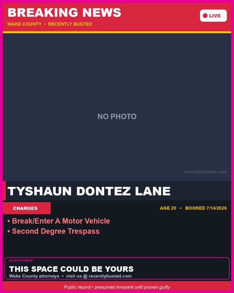 Booking photo of TYSHAUN DONTEZ LANE