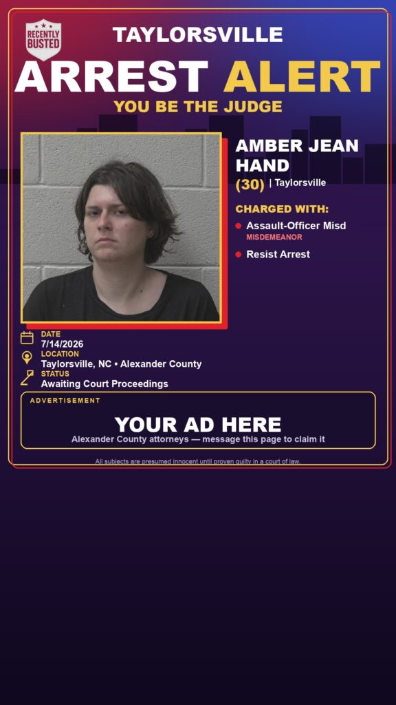 Booking photo of AMBER JEAN HAND