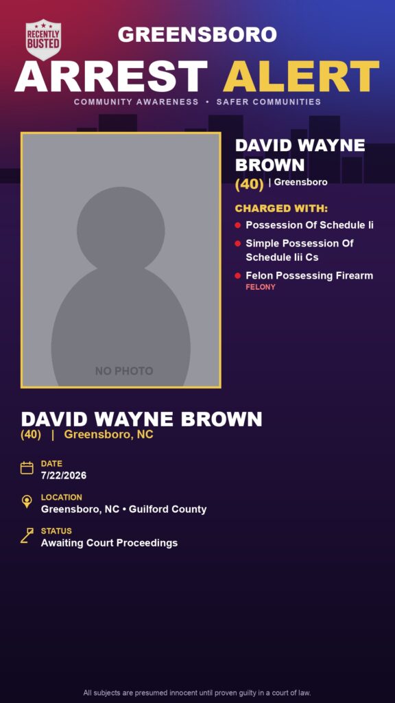 Booking photo of DAVID WAYNE BROWN