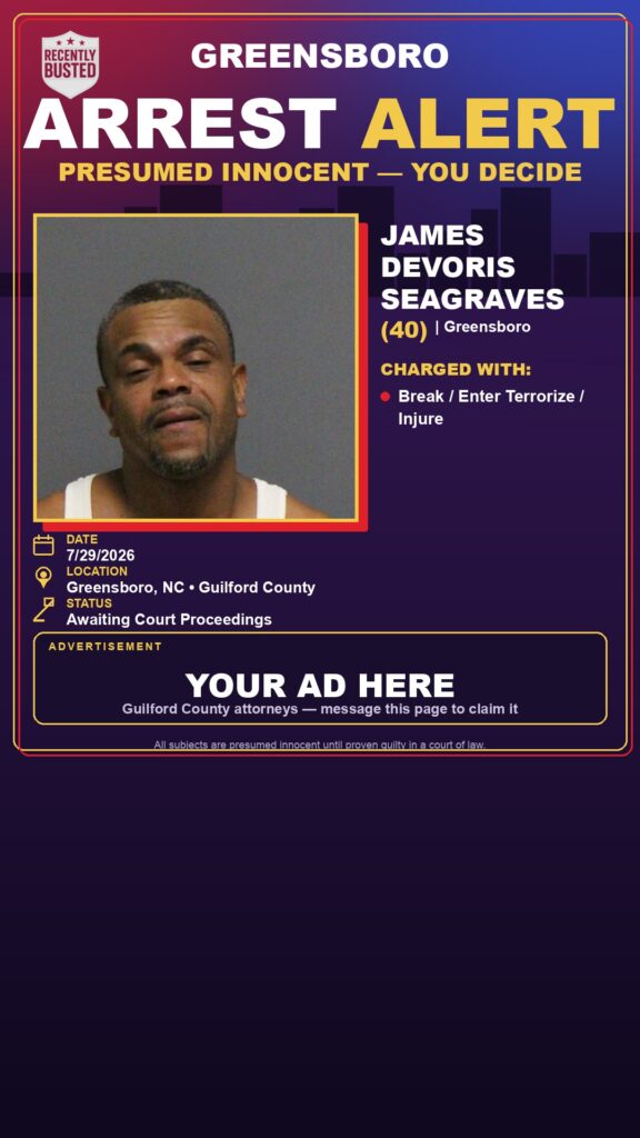 Arrest report - JAMES DEVORIS SEAGRAVES
