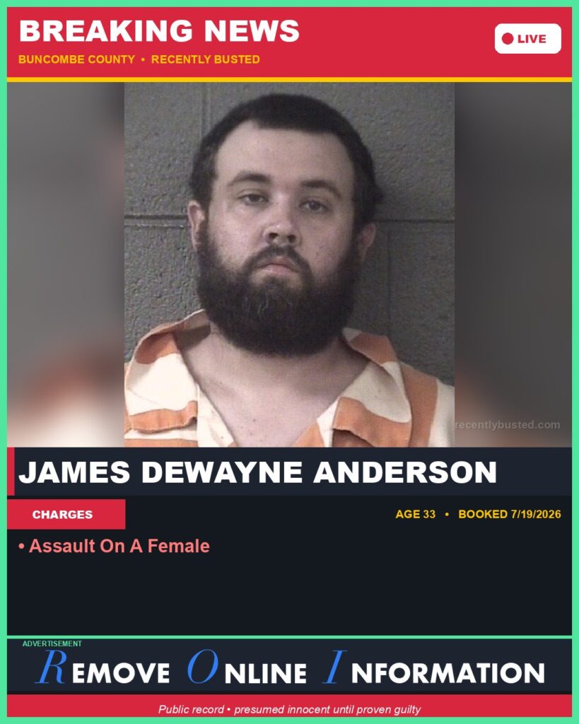 Booking photo of JAMES DEWAYNE ANDERSON