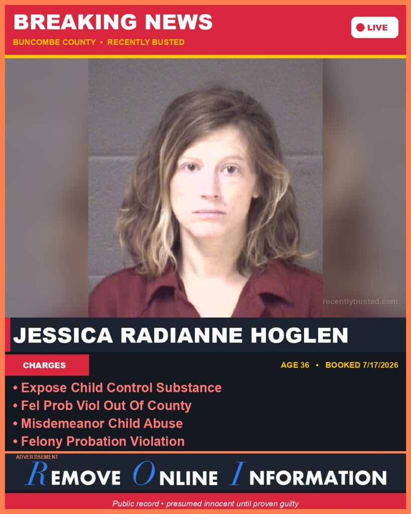 Booking photo of JESSICA RADIANNE HOGLEN