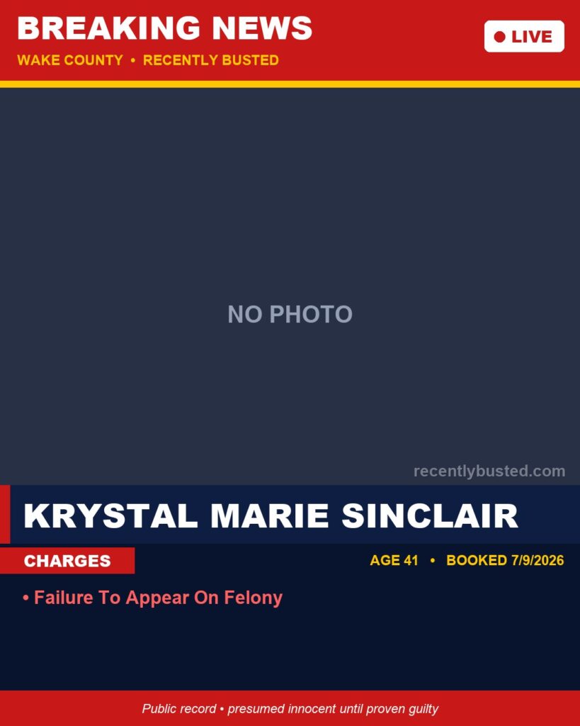 Booking photo of KRYSTAL MARIE SINCLAIR