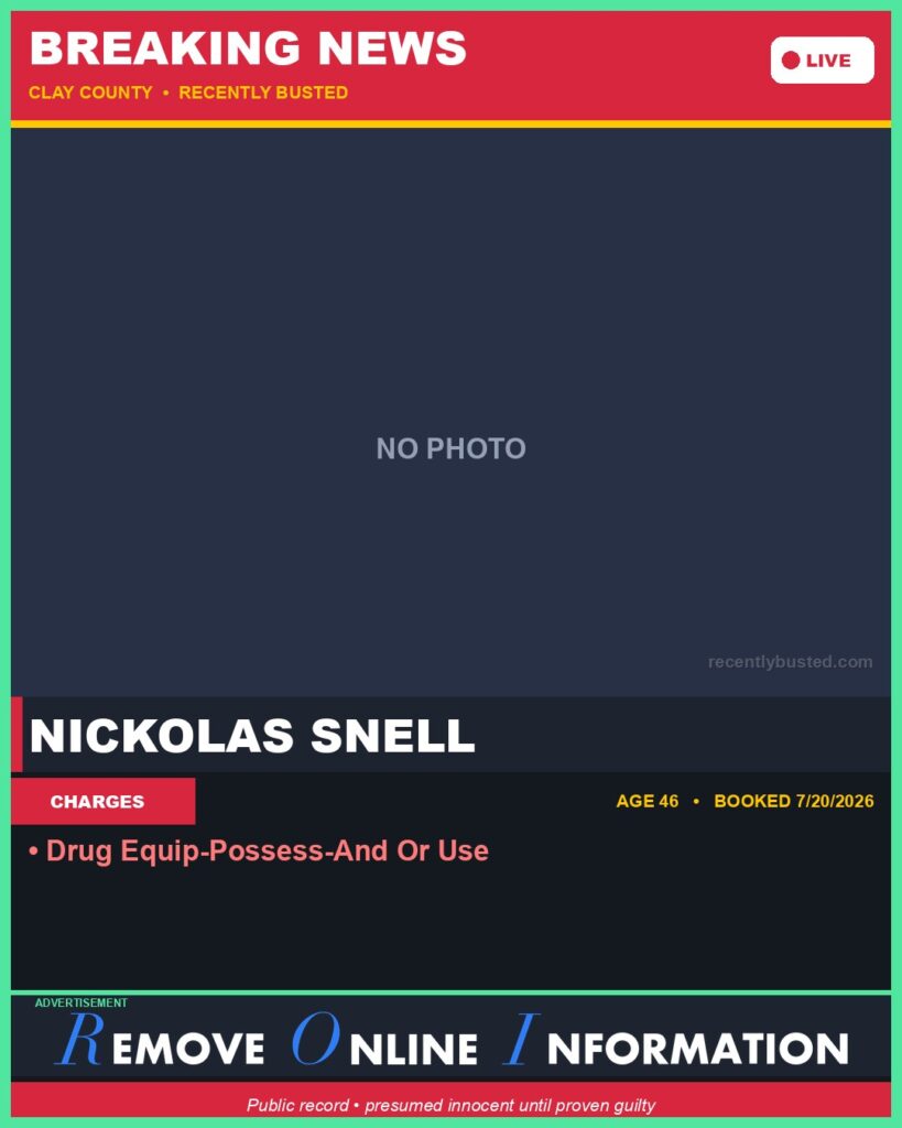 Booking photo of NICKOLAS SNELL