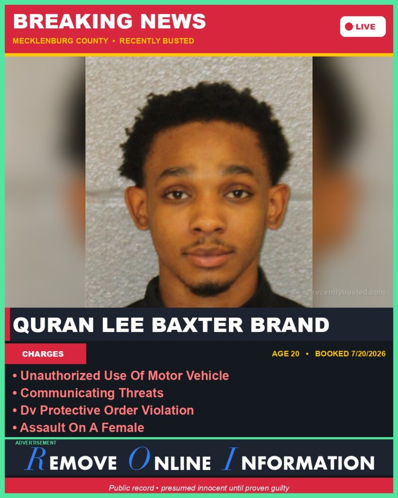Booking photo of QURAN LEE BAXTER BRAND