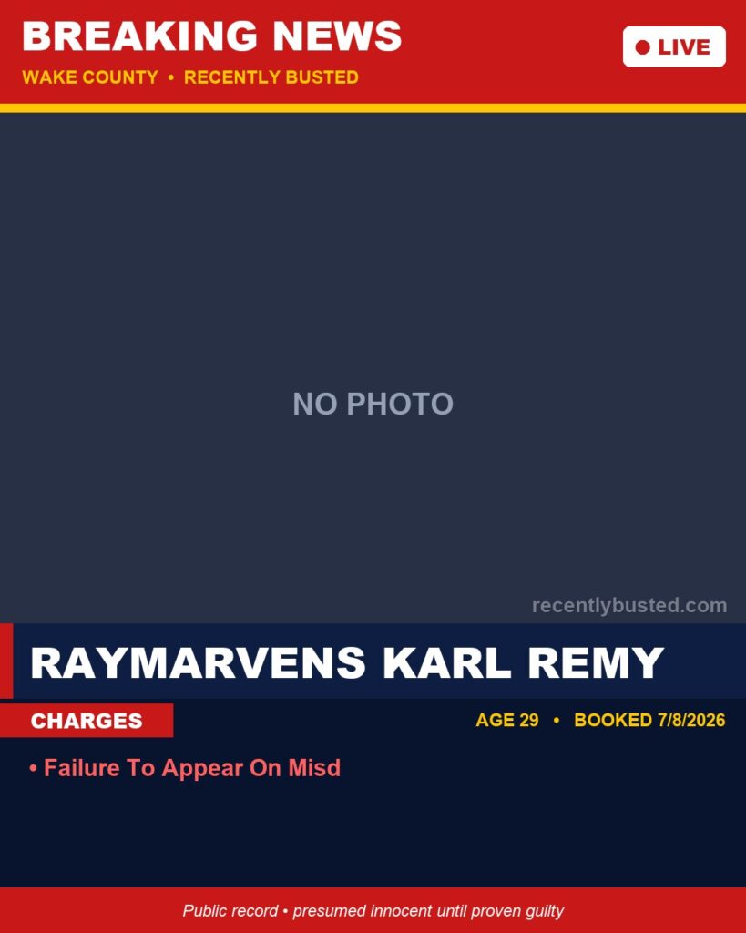 Booking photo of RAYMARVENS KARL REMY