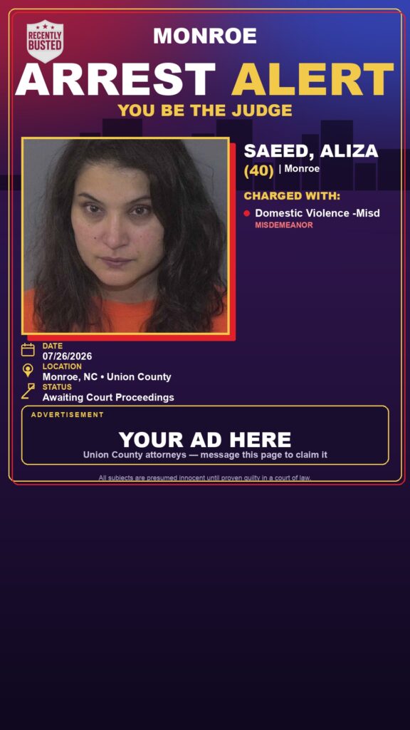 Booking photo of SAEED, ALIZA