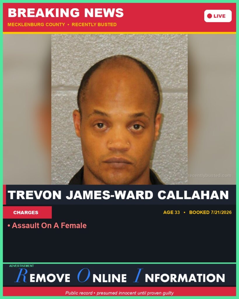 Booking photo of TREVON JAMES-WARD CALLAHAN