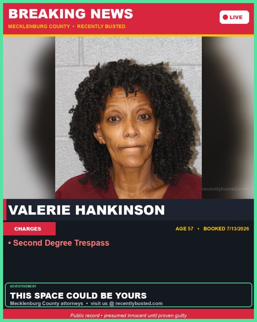 Booking photo of VALERIE HANKINSON