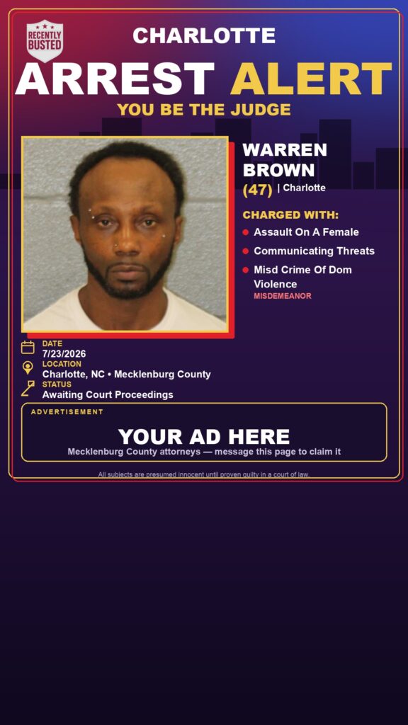 Booking photo of WARREN BROWN