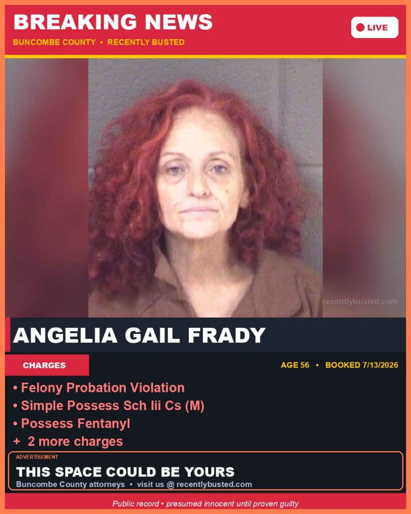 Booking photo of ANGELIA GAIL FRADY