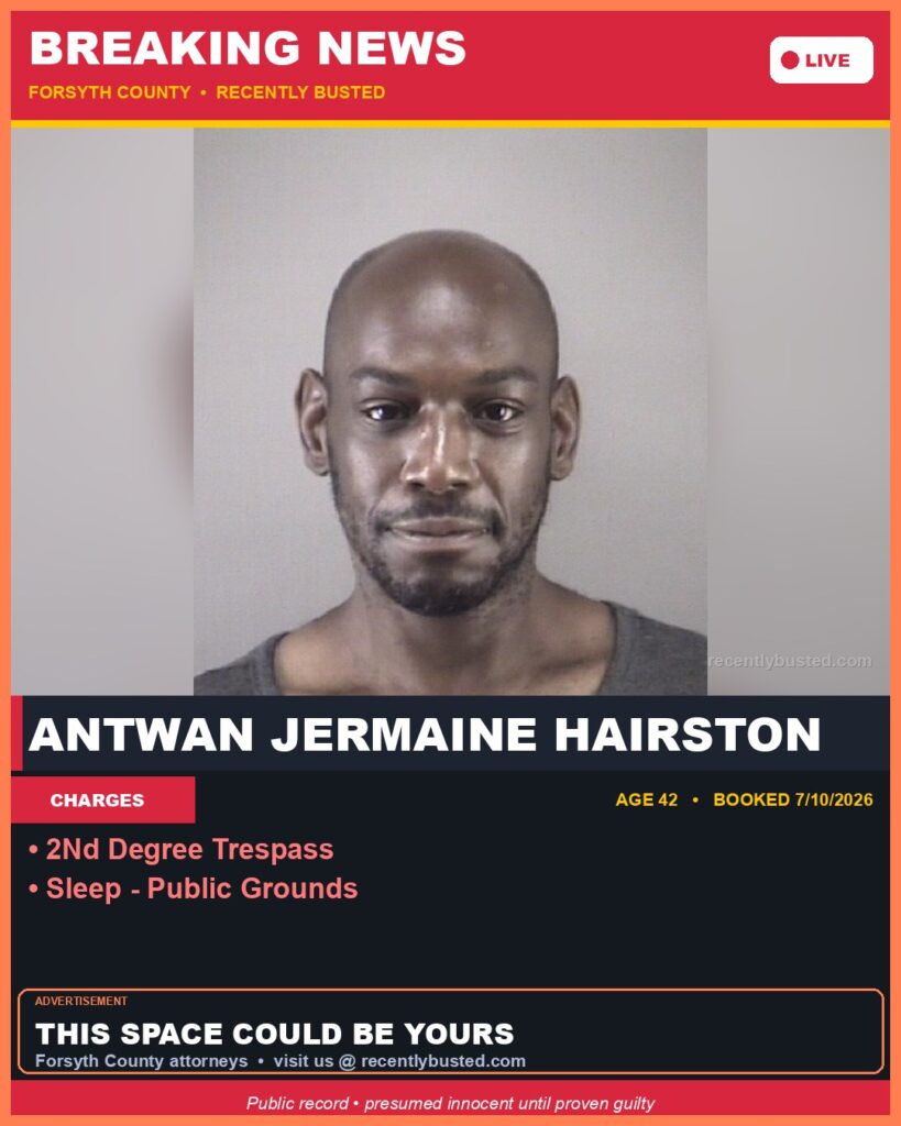 Booking photo of ANTWAN JERMAINE HAIRSTON