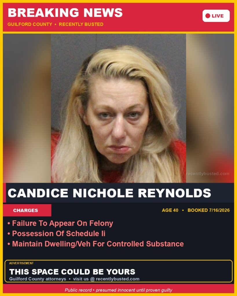 Booking photo of CANDICE NICHOLE REYNOLDS