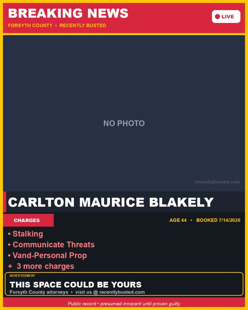 Booking photo of CARLTON MAURICE BLAKELY