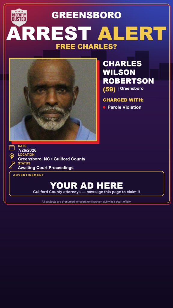 Booking photo of CHARLES WILSON ROBERTSON