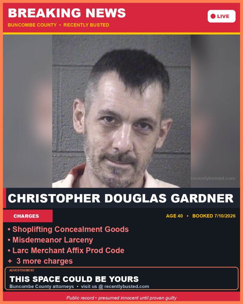 Booking photo of CHRISTOPHER DOUGLAS GARDNER