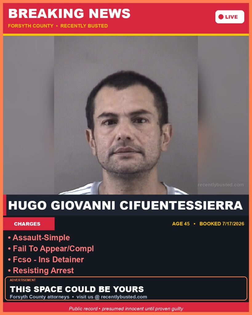 Booking photo of HUGO GIOVANNI CIFUENTESSIERRA
