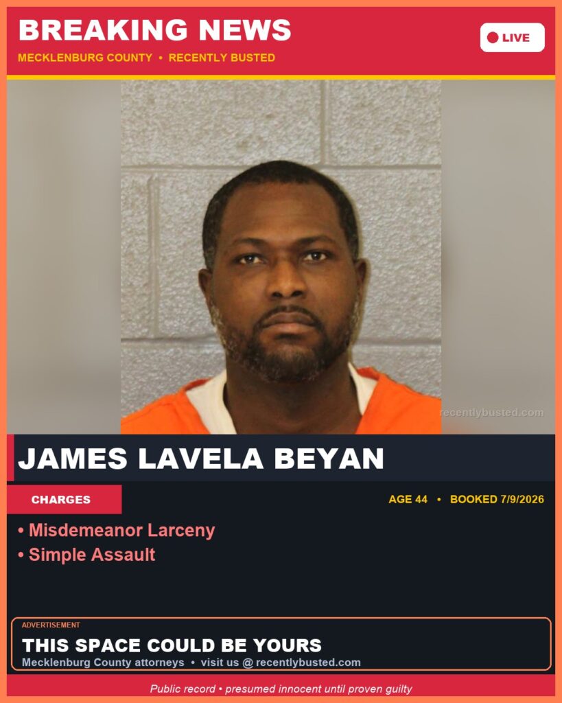 Booking photo of JAMES LAVELA BEYAN