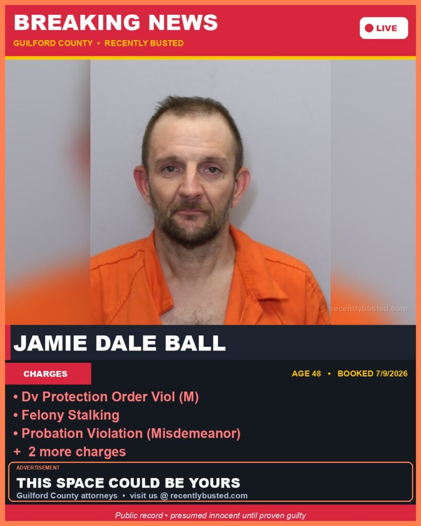 Booking photo of JAMIE DALE BALL