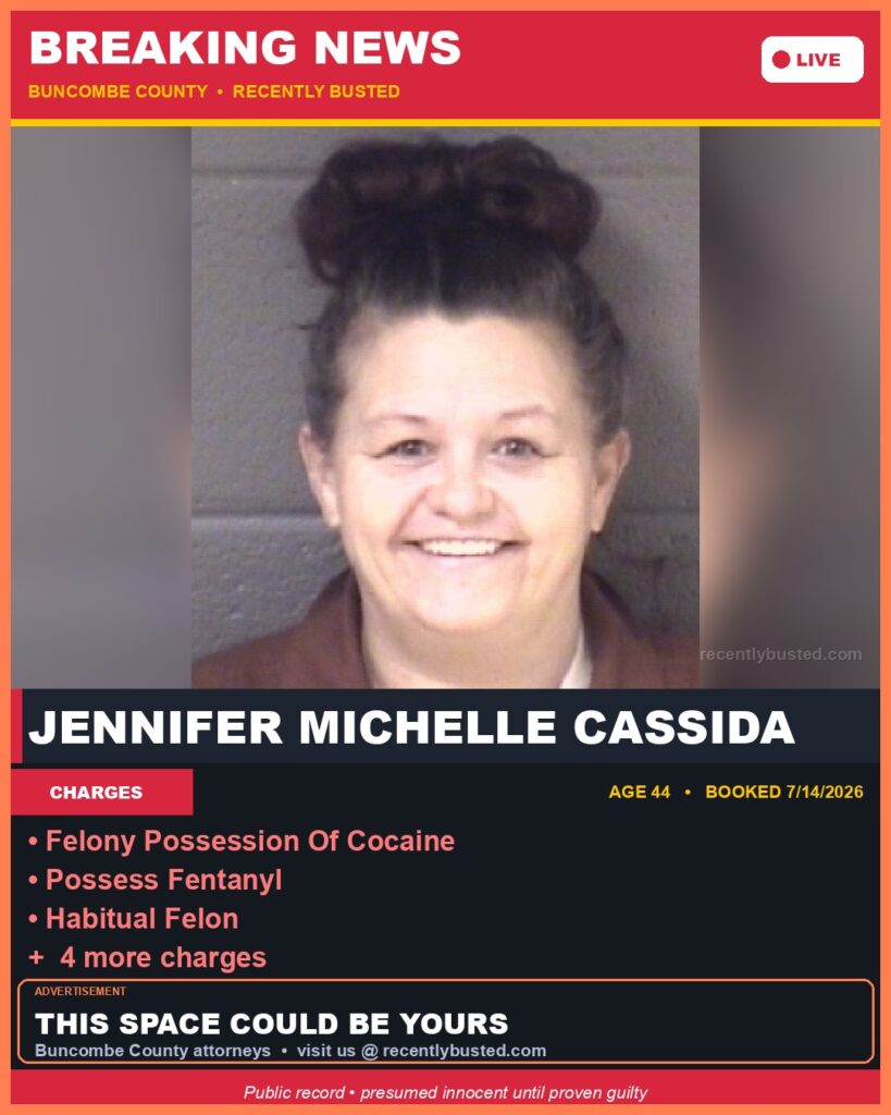 Booking photo of JENNIFER MICHELLE CASSIDA