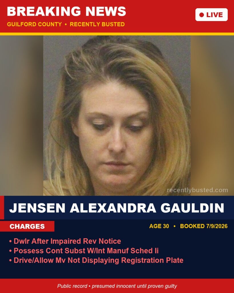 Booking photo of JENSEN ALEXANDRA GAULDIN