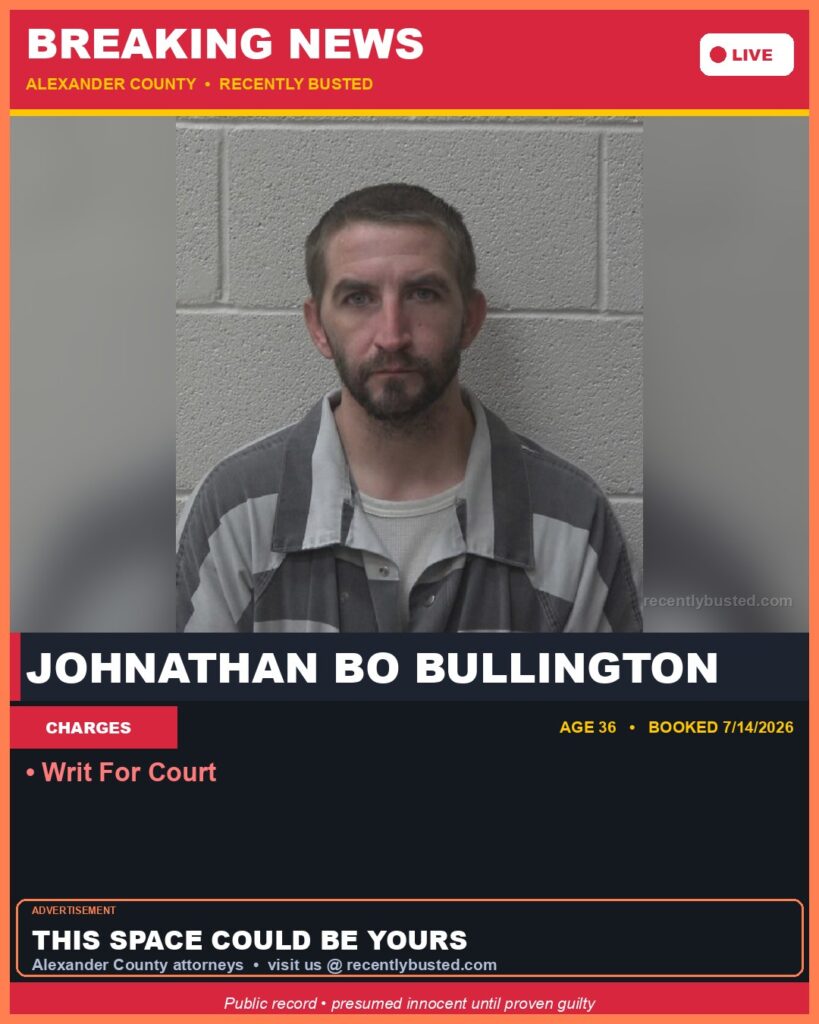 Booking photo of JOHNATHAN BO BULLINGTON