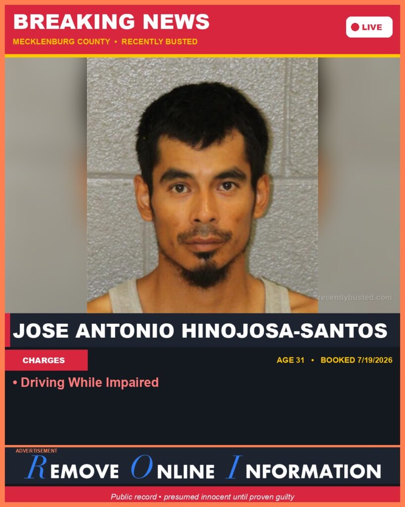 Booking photo of JOSE ANTONIO HINOJOSA-SANTOS