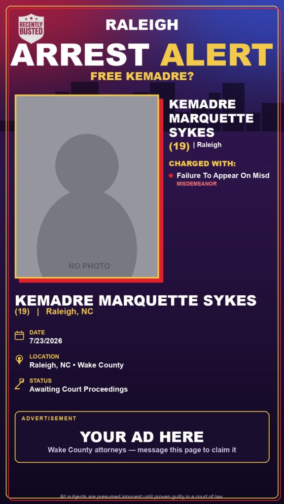 Booking photo of KEMADRE MARQUETTE SYKES