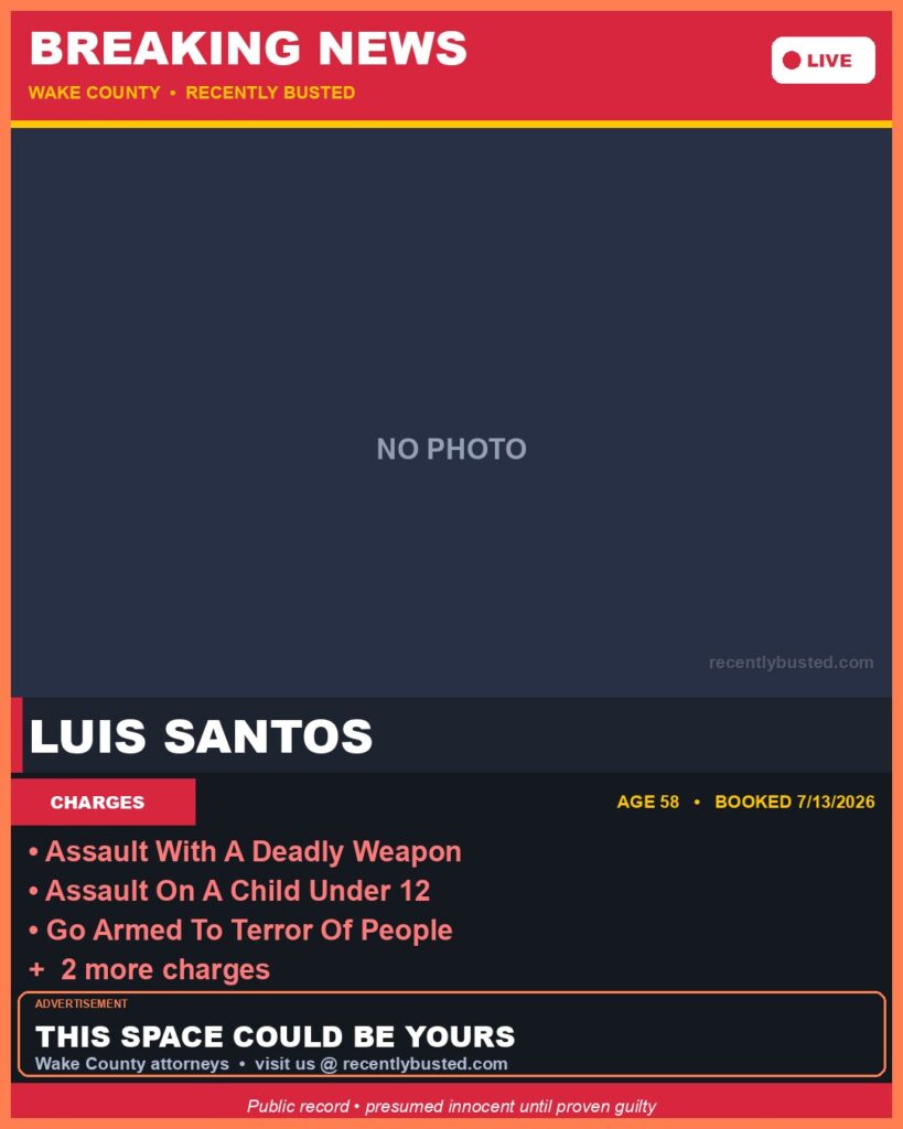 Booking photo of LUIS SANTOS
