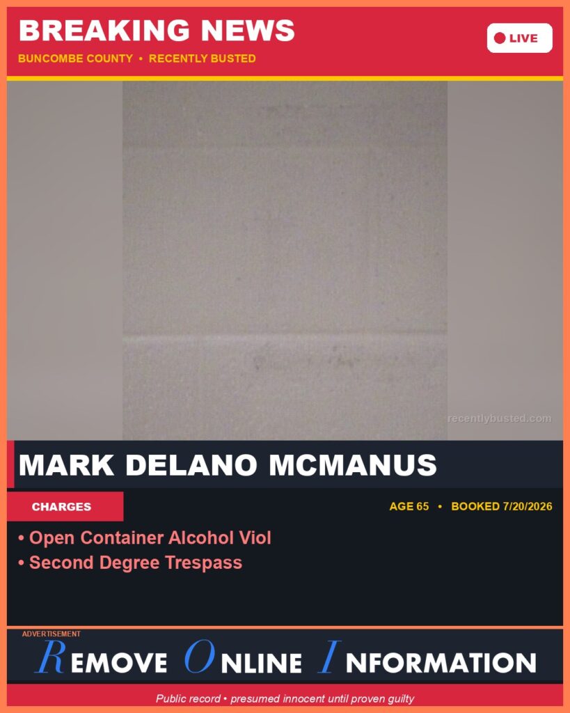 Booking photo of MARK DELANO MCMANUS