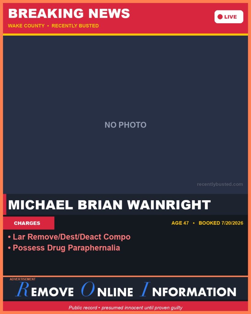 Booking photo of MICHAEL BRIAN WAINRIGHT