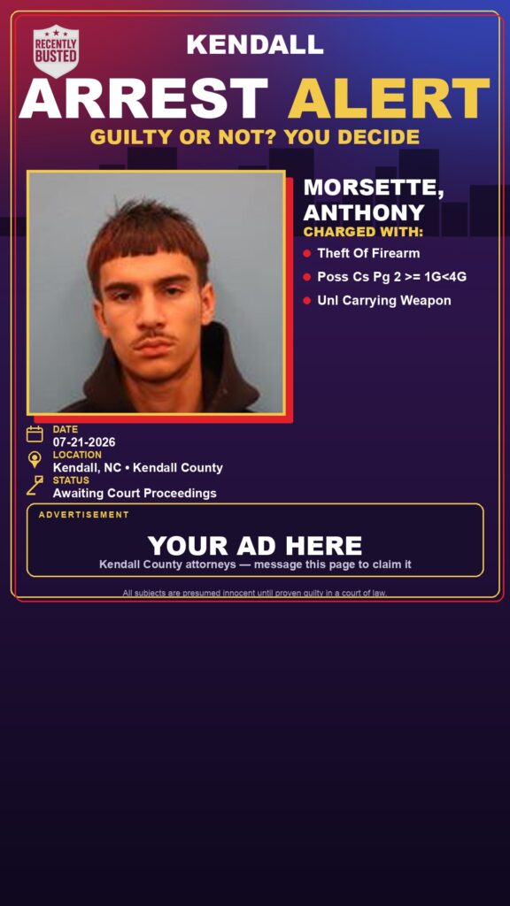 Booking photo of Morsette, Anthony