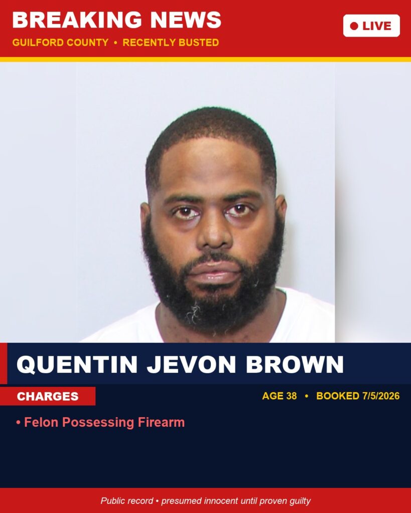 Booking photo of QUENTIN JEVON BROWN
