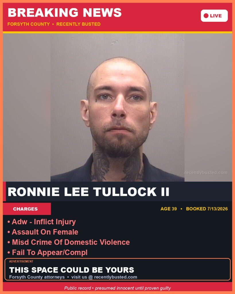 Booking photo of RONNIE LEE TULLOCK II