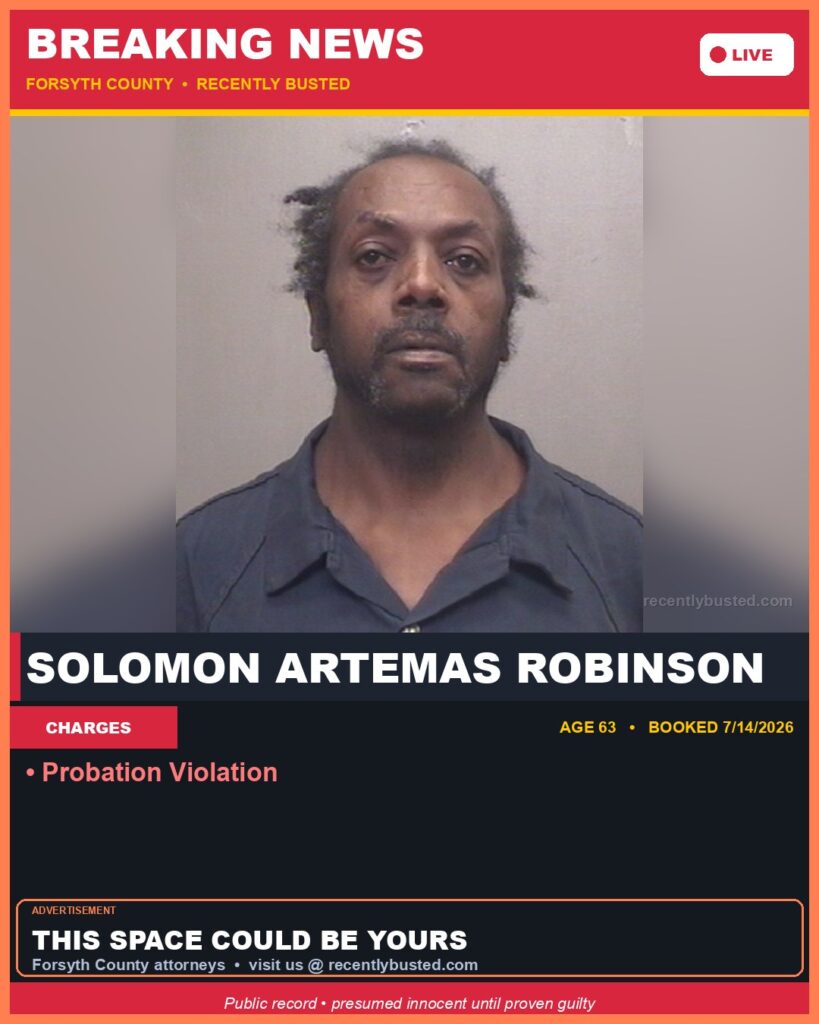 Booking photo of SOLOMON ARTEMAS ROBINSON