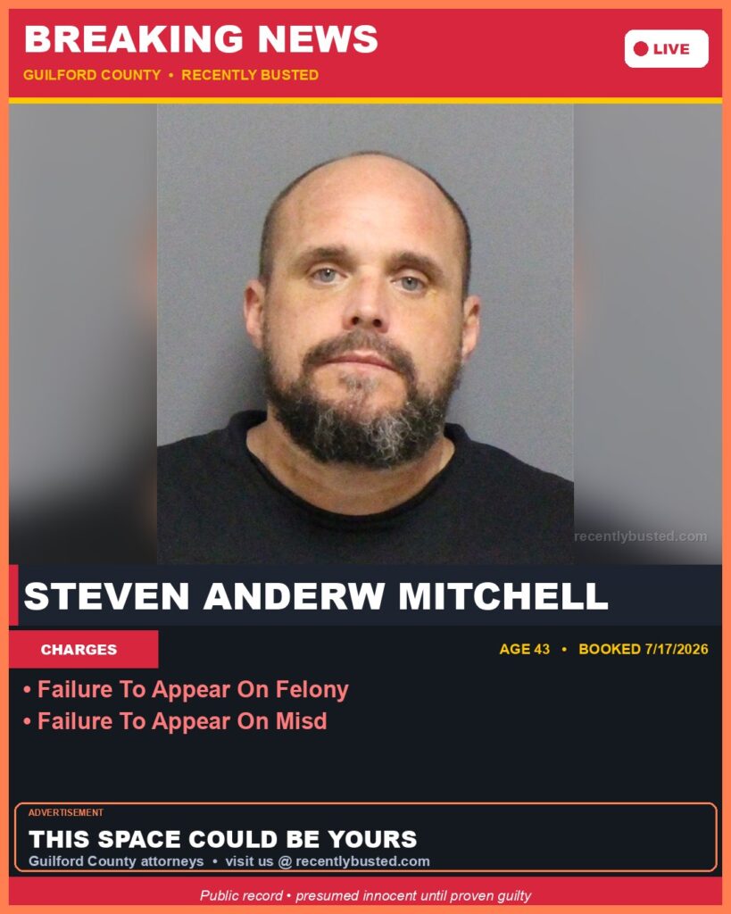 Booking photo of STEVEN ANDERW MITCHELL