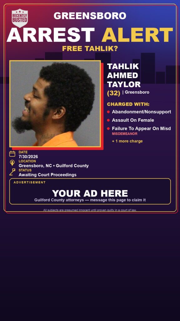 Arrest report - TAHLIK AHMED TAYLOR