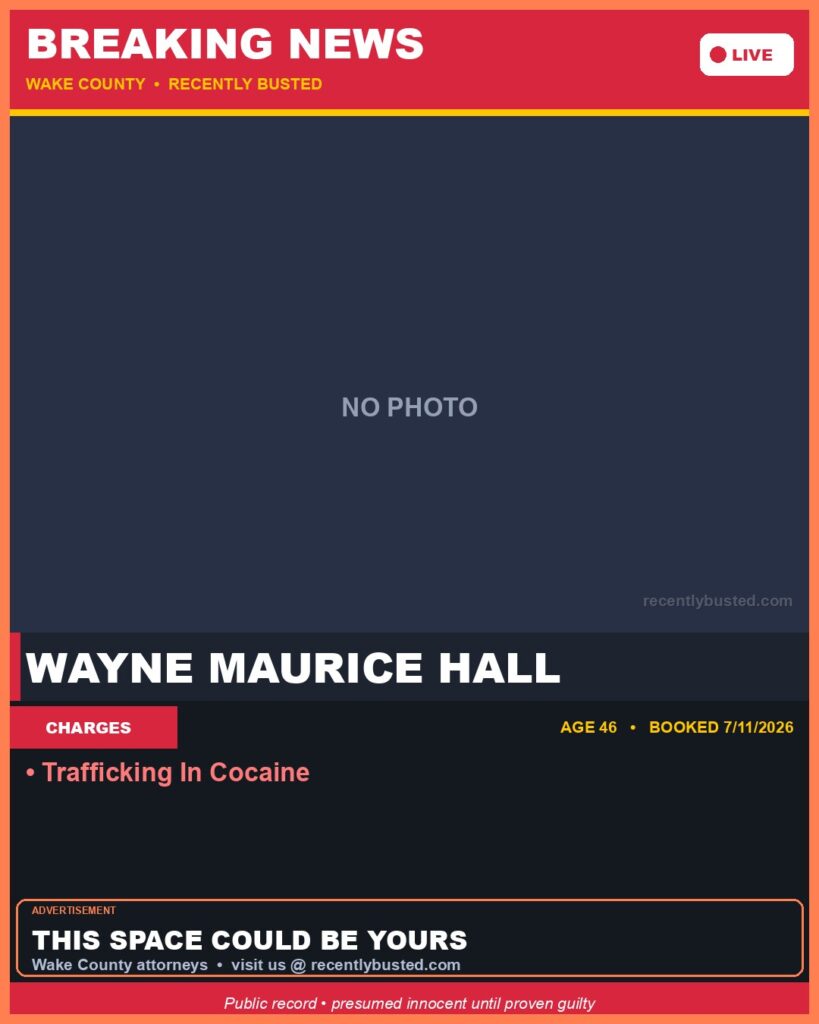 Booking photo of WAYNE MAURICE HALL