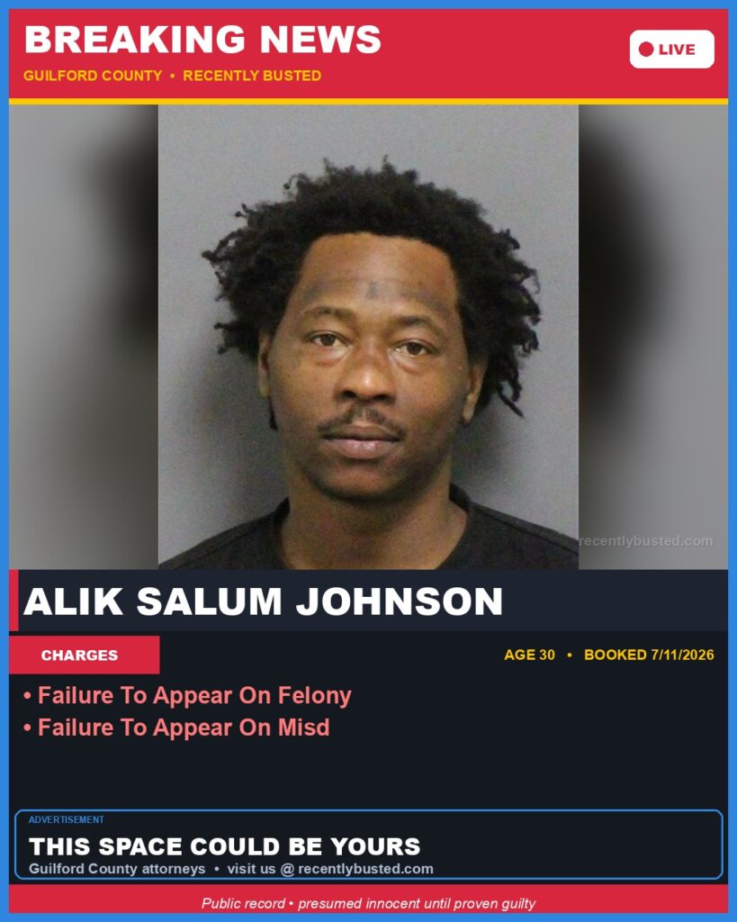 Booking photo of ALIK SALUM JOHNSON