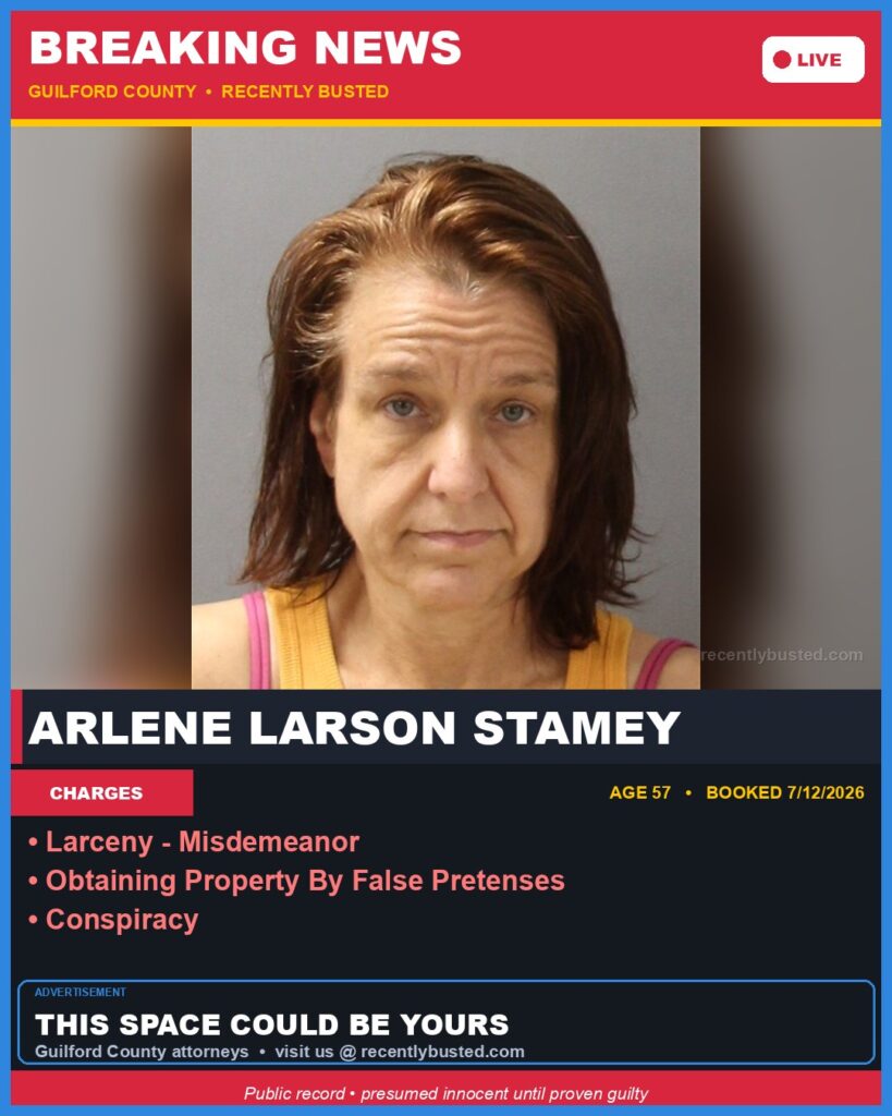 Booking photo of ARLENE LARSON STAMEY