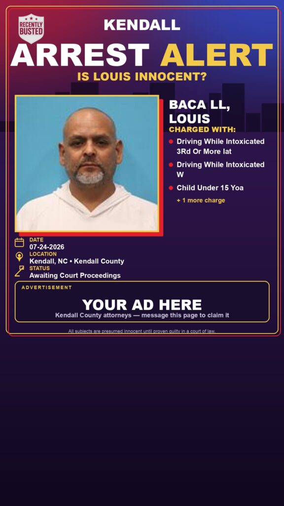 Booking photo of Baca ll, Louis
