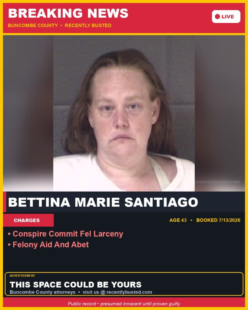 Booking photo of BETTINA MARIE SANTIAGO