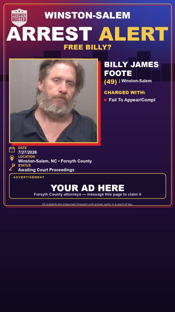 Booking photo of BILLY JAMES FOOTE