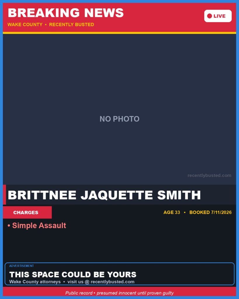 Booking photo of BRITTNEE JAQUETTE SMITH