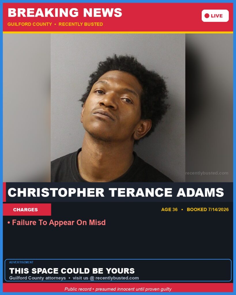 Booking photo of CHRISTOPHER TERANCE ADAMS