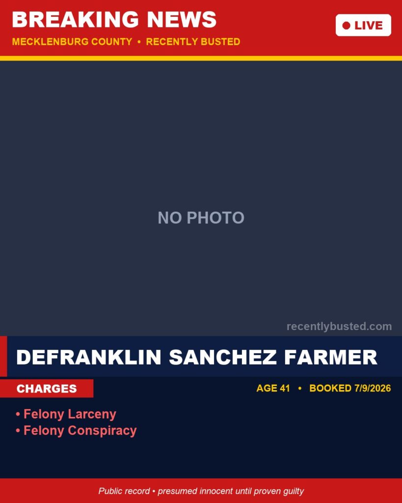 Booking photo of DEFRANKLIN SANCHEZ FARMER