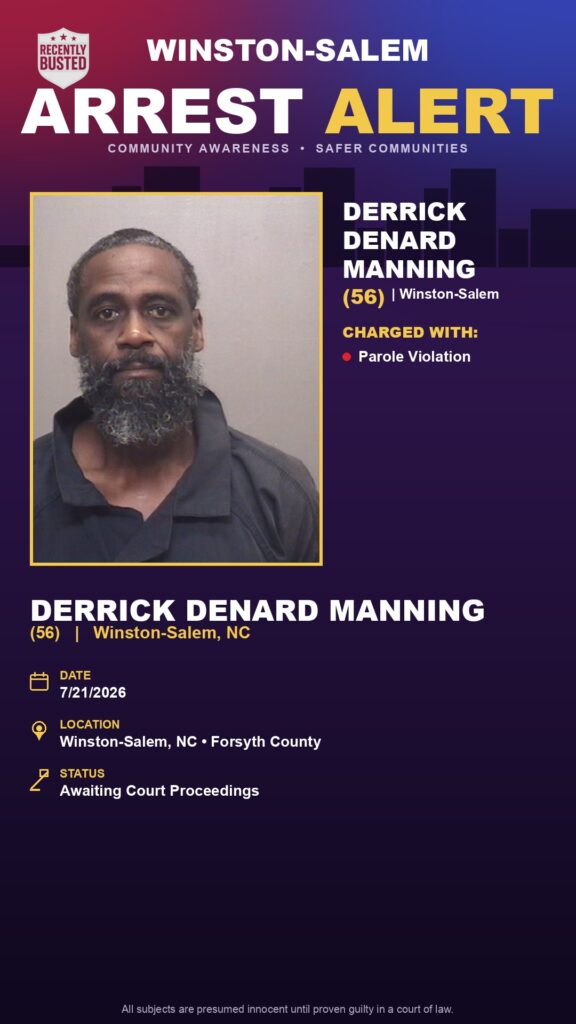Booking photo of DERRICK DENARD MANNING