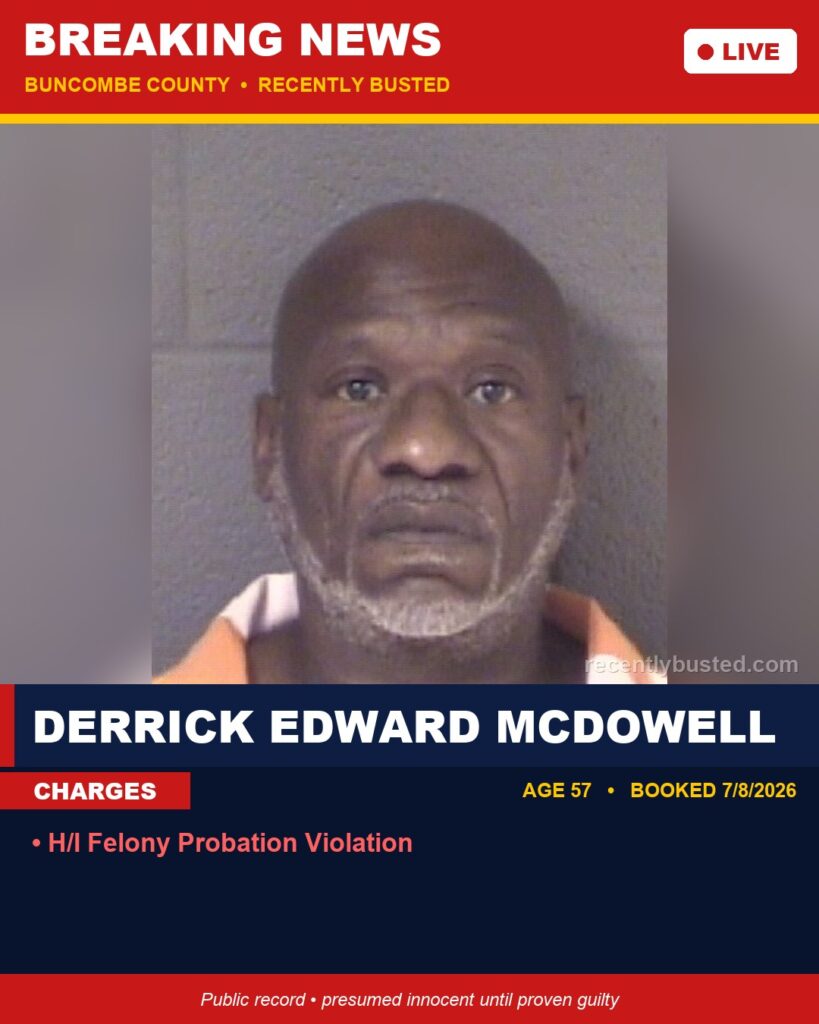 Booking photo of DERRICK EDWARD MCDOWELL
