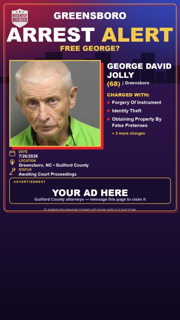Booking photo of GEORGE DAVID JOLLY