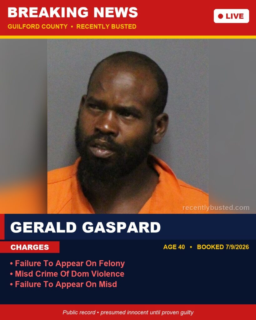 Booking photo of GERALD GASPARD